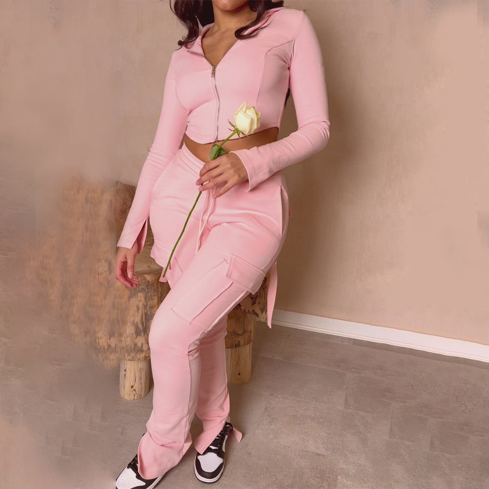 High-Waisted Cargo Tops & Pants suit - MyFitnessProducts