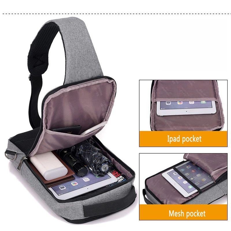 Anti-Theft USB Charging Chest Bag - MyFitnessProducts