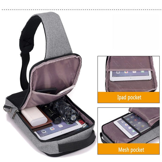 Anti-Theft USB Charging Chest Bag - MyFitnessProducts