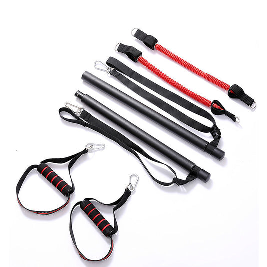 Portable Full Body Workout Bar with Resistance Bands - MyFitnessProducts