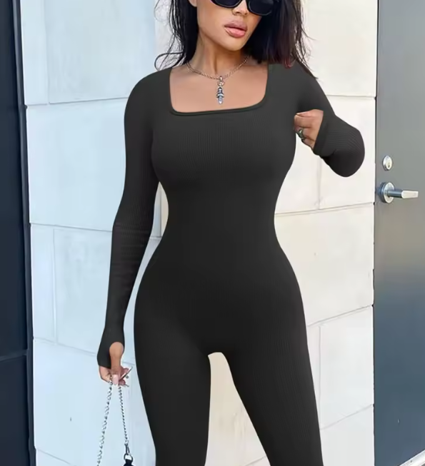 Women's Long Sleeve Yoga Jumpsuit - MyFitnessProducts