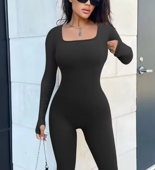 Women's Long Sleeve Yoga Jumpsuit - MyFitnessProducts