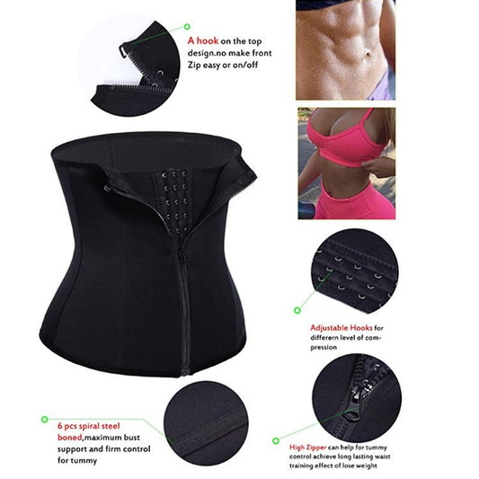 Amazon hot - selling zipper three - breasted belt neoprene corset body burst SWEAT fitness postpartum body girdle - MyFitnessProducts - Amazon hot - selling zipper three - breasted belt neoprene corset body burst SWEAT fitness postpartum body girdle