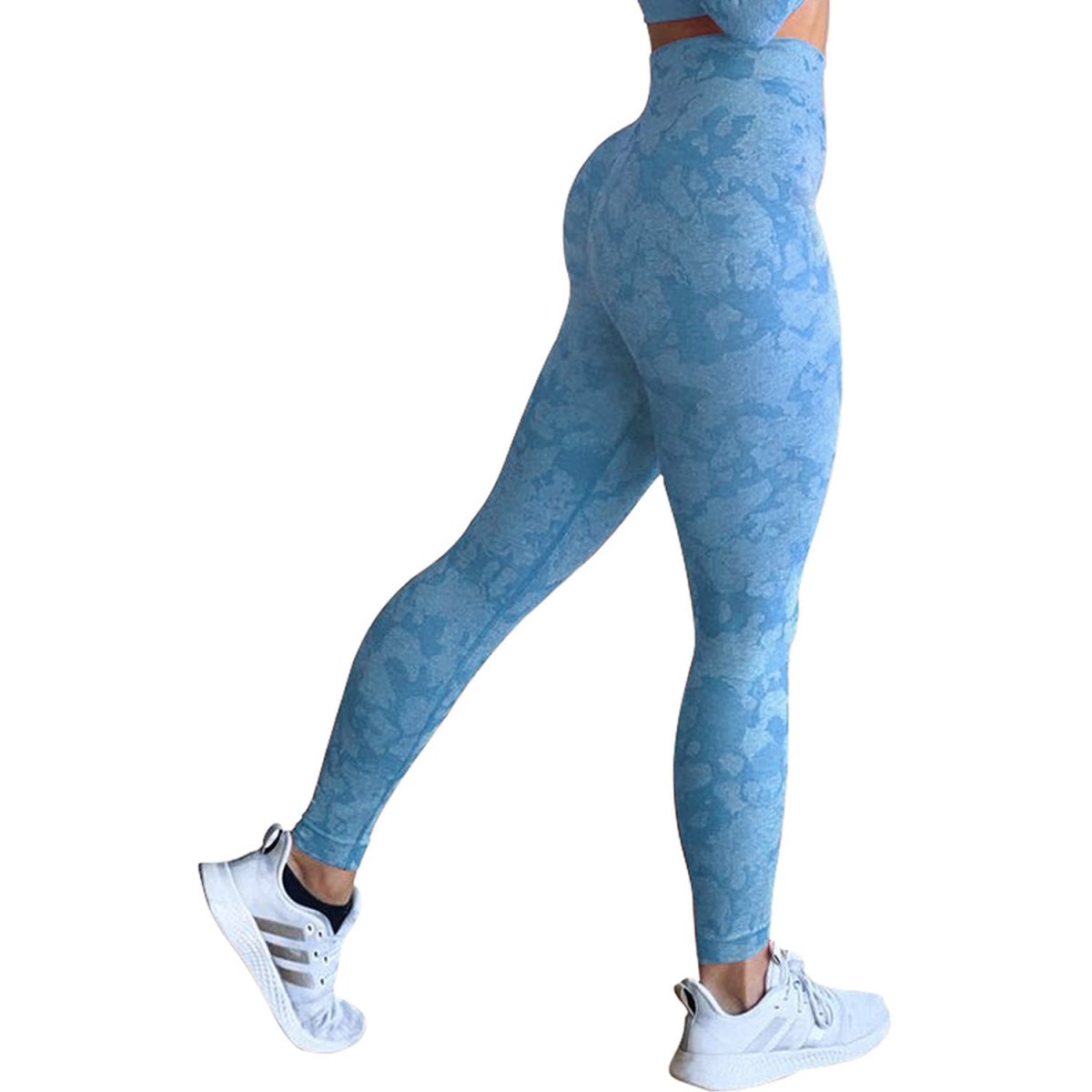 Fashion Snowflake Cropped Camouflage Jacquard Seamless Fitness Yoga Pants - MyFitnessProducts - Fashion Snowflake Cropped Camouflage Jacquard Seamless Fitness Yoga Pants