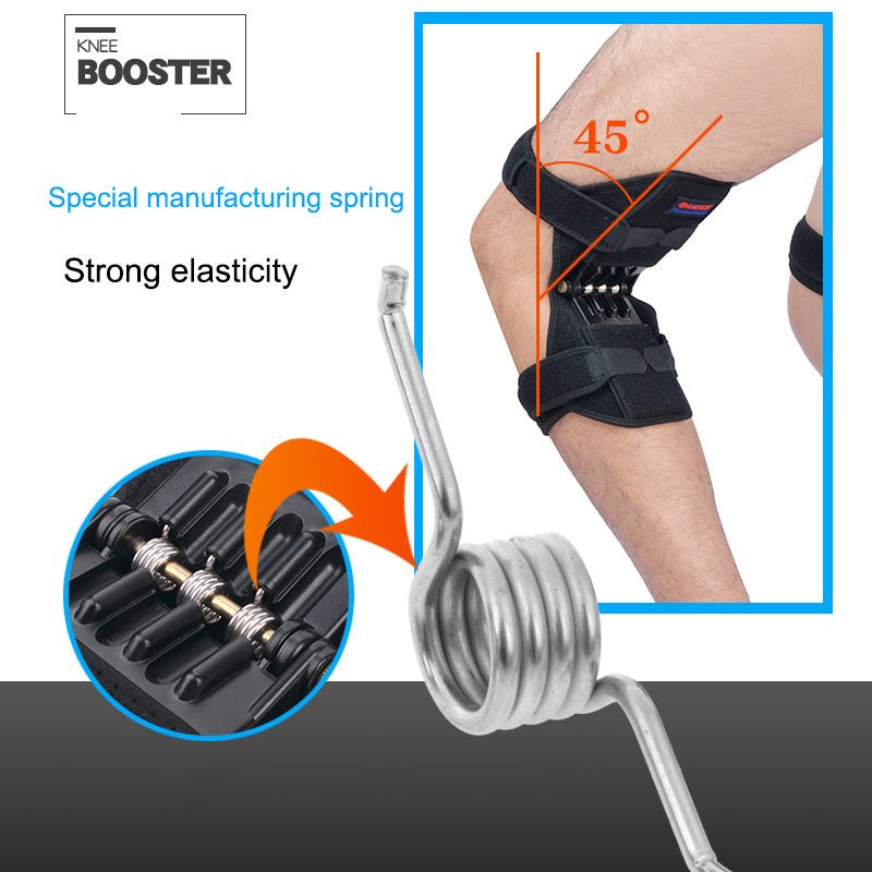 High Quality Knee Brace Patella Booster Spring Knee Brace Support For Mountaineering Squat Sports Knee Booster - MyFitnessProducts - High Quality Knee Brace Patella Booster Spring Knee Brace Support For Mountaineering Squat Sports Knee Booster