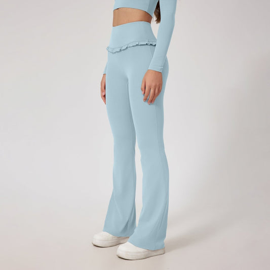 High Waist Hip Lift Lace Nude Feel Yoga Pants Running Fitness - MyFitnessProducts - High Waist Hip Lift Lace Nude Feel Yoga Pants Running Fitness