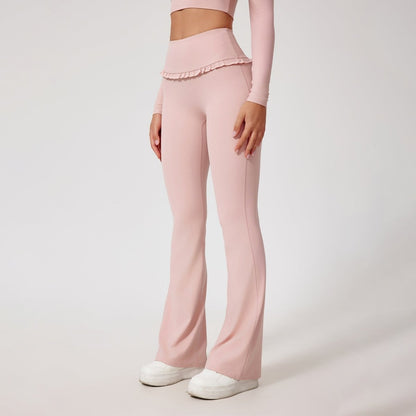 High Waist Hip Lift Lace Nude Feel Yoga Pants Running Fitness - MyFitnessProducts - High Waist Hip Lift Lace Nude Feel Yoga Pants Running Fitness