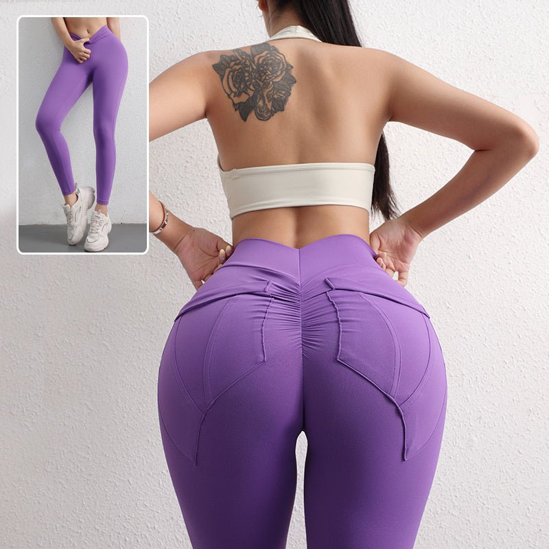 High Waist Hip Lift Yoga Pants With Pockets Women's Sports Fitness Trousers Leggings - MyFitnessProducts - High Waist Hip Lift Yoga Pants With Pockets Women's Sports Fitness Trousers Leggings