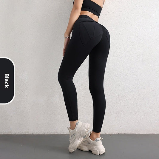 High Waist Hip Lift Yoga Pants With Pockets Women's Sports Fitness Trousers Leggings - MyFitnessProducts - High Waist Hip Lift Yoga Pants With Pockets Women's Sports Fitness Trousers Leggings