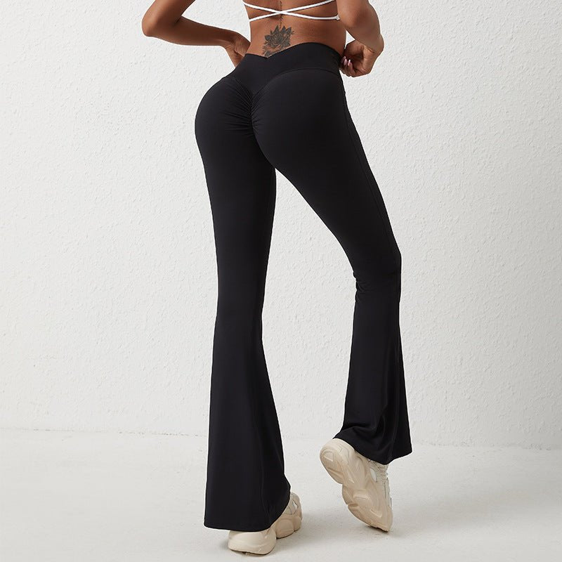 High Waisted Hip Lifting Tight Pants And Wide Leg Fitness Pants - MyFitnessProducts - High Waisted Hip Lifting Tight Pants And Wide Leg Fitness Pants