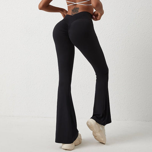 High Waisted Hip Lifting Tight Pants And Wide Leg Fitness Pants - MyFitnessProducts - High Waisted Hip Lifting Tight Pants And Wide Leg Fitness Pants