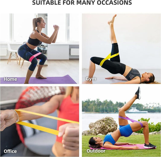 Resistance Loop Exercise Bands, Resistance Bands Exercise Bands For Home Fitness, Stretching, Strength Training, Physical Therapy,Elastic Workout Bands For Women Men Kids, Set Of 5 - MyFitnessProducts - Resistance Loop Exercise Bands, Resistance Bands Exercise Bands For Home Fitness, Stretching, Strength Training, Physical Therapy,Elastic Workout Bands For Women Men Kids, Set Of 5