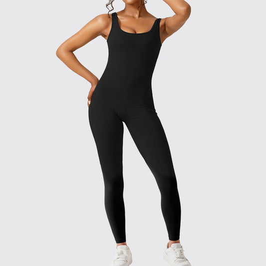 Women Sleeveless Flare Jumpsuits Fitness Yoga Long Pants - MyFitnessProducts - Women Sleeveless Flare Jumpsuits Fitness Yoga Long Pants